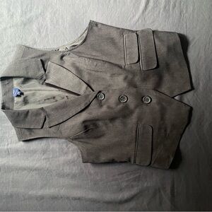 Petite Studio Black Tailored Double-Breasted Vest